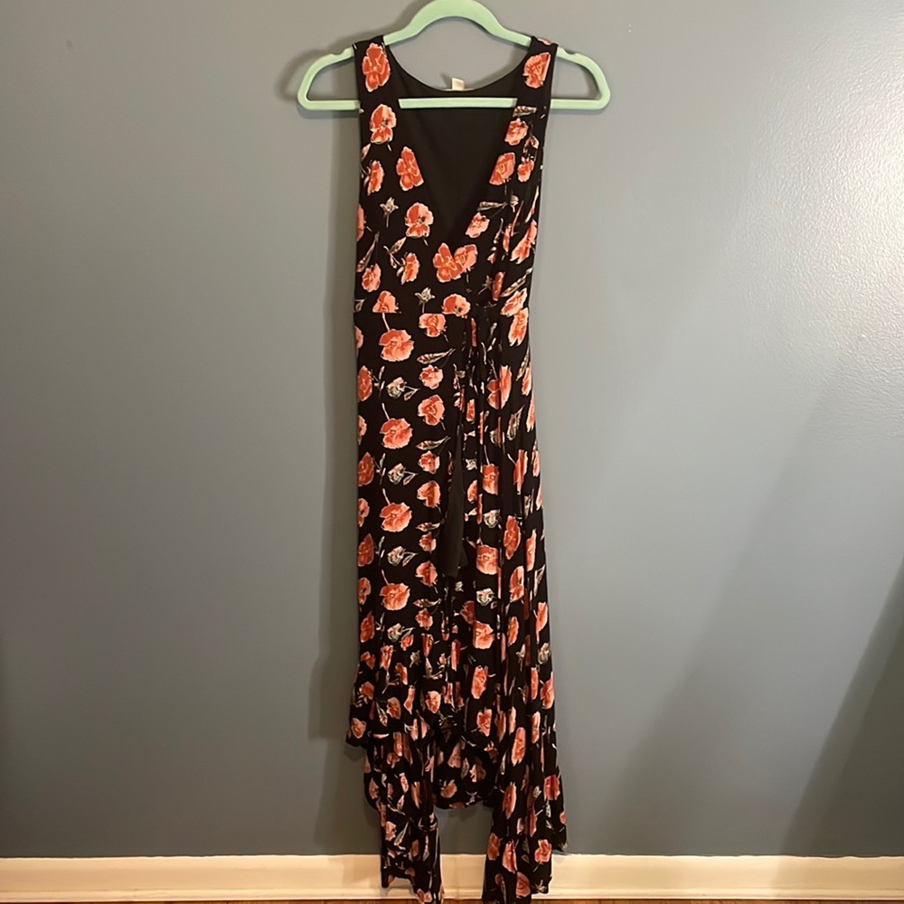 Miama Wrap Front Floral Maxi Dress